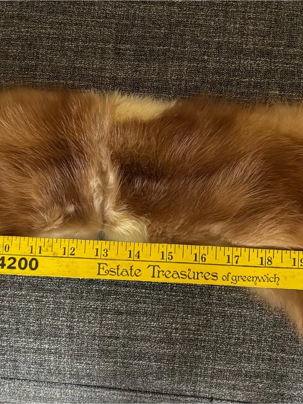 Vintage Brown Fox Fur Collar Neck Wrap